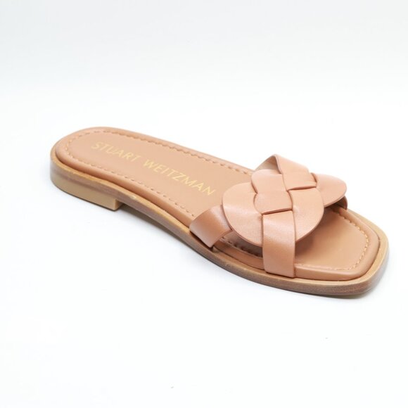 Stuart Weitzman Sierra Flat Sandal Tan 6.5 M - Picture 2 of 2